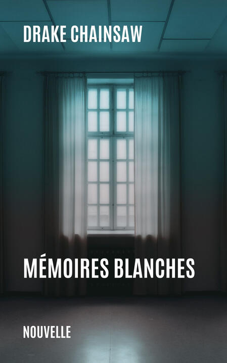 Couverture de "Mémoires blanches" : l'intérieur d'une pièce obscure, grande fenêtre à carreaux filtrant une lumière pâle.